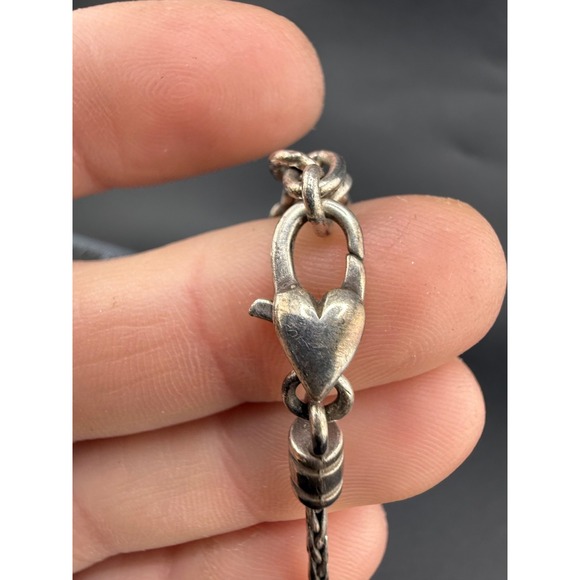 Brighton Home Is Where The Heart Is Necklace Silver Tone Flapper Opera 40" - Picture 7 of 10